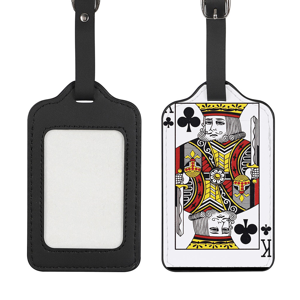 King Of Clubs Playing Card Print Luggage Tag