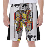 King Of Clubs Playing Card Print Men's Beach Shorts