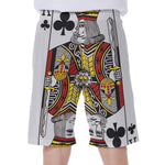 King Of Clubs Playing Card Print Men's Beach Shorts
