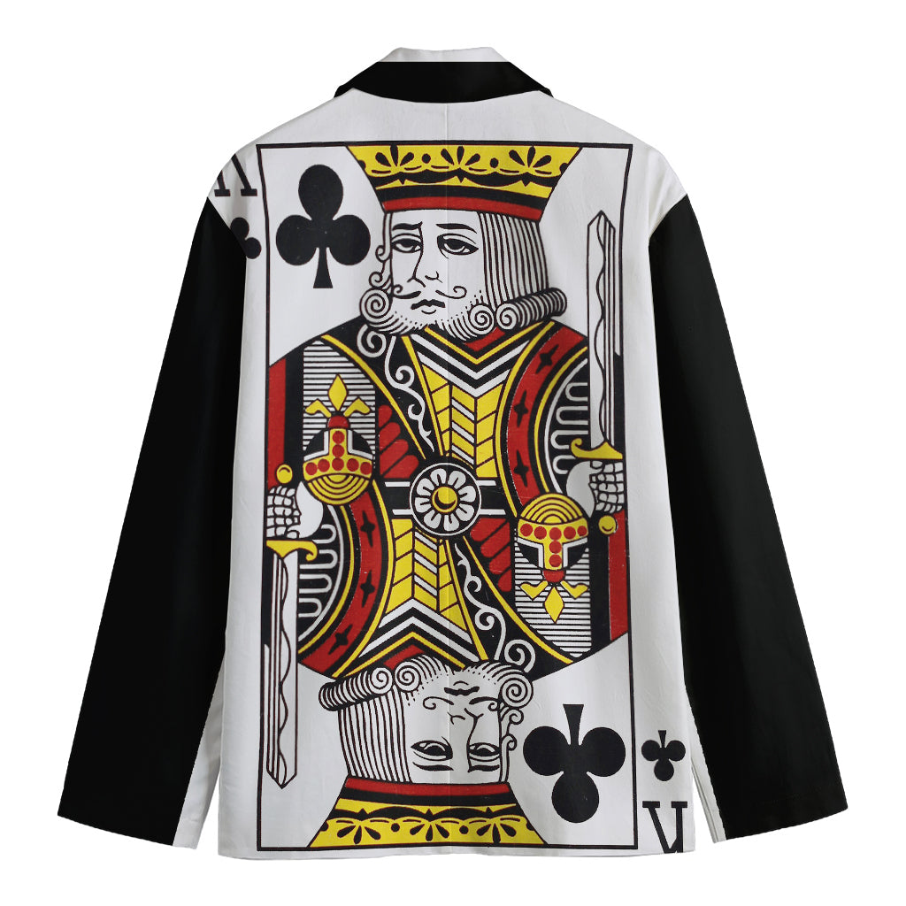 King Of Clubs Playing Card Print Men's Blazer