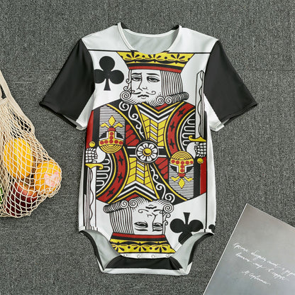 King Of Clubs Playing Card Print Men's Bodysuit