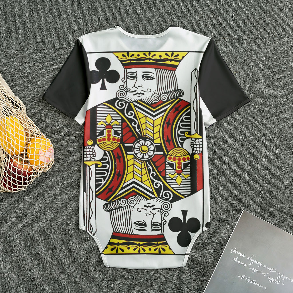 King Of Clubs Playing Card Print Men's Bodysuit