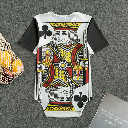 King Of Clubs Playing Card Print Men's Bodysuit