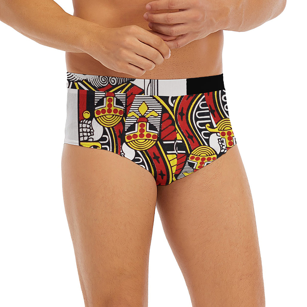 King Of Clubs Playing Card Print Men's Briefs