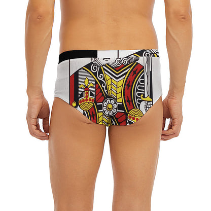 King Of Clubs Playing Card Print Men's Briefs