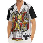 King Of Clubs Playing Card Print Men's Deep V-Neck Shirt