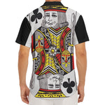 King Of Clubs Playing Card Print Men's Deep V-Neck Shirt