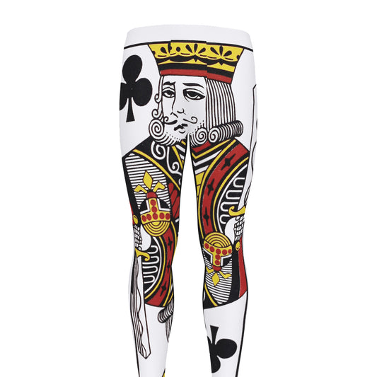 King Of Clubs Playing Card Print Men's leggings