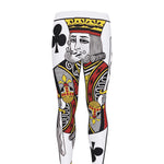King Of Clubs Playing Card Print Men's leggings
