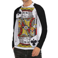 King Of Clubs Playing Card Print Men's Long Sleeve Rash Guard