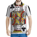 King Of Clubs Playing Card Print Men's Polo Shirt
