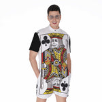King Of Clubs Playing Card Print Men's Rompers