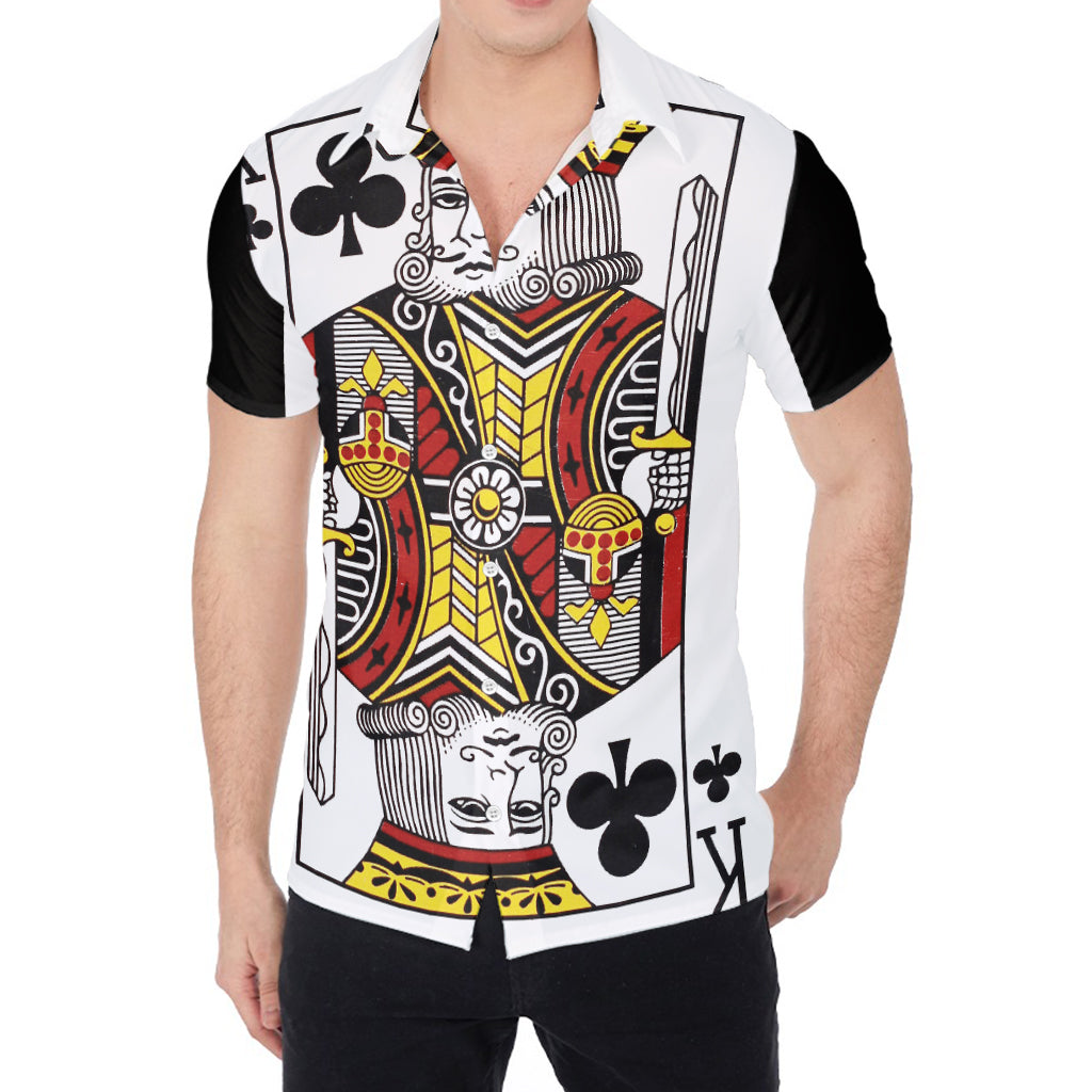 King Of Clubs Playing Card Print Men's Shirt