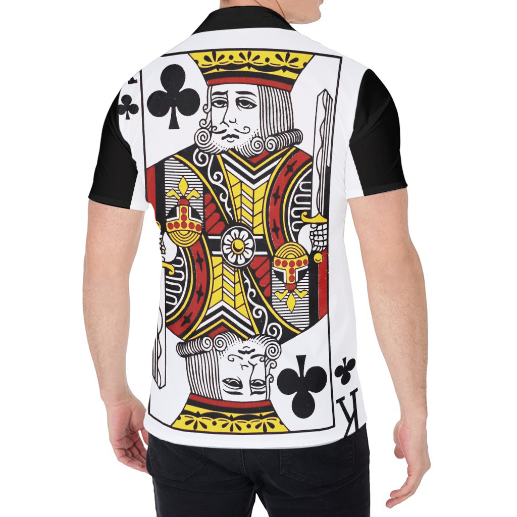 King Of Clubs Playing Card Print Men's Shirt
