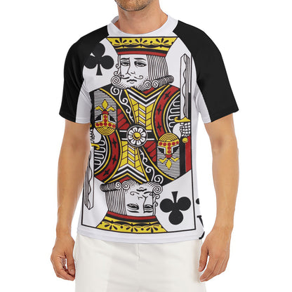 King Of Clubs Playing Card Print Men's Short Sleeve Rash Guard