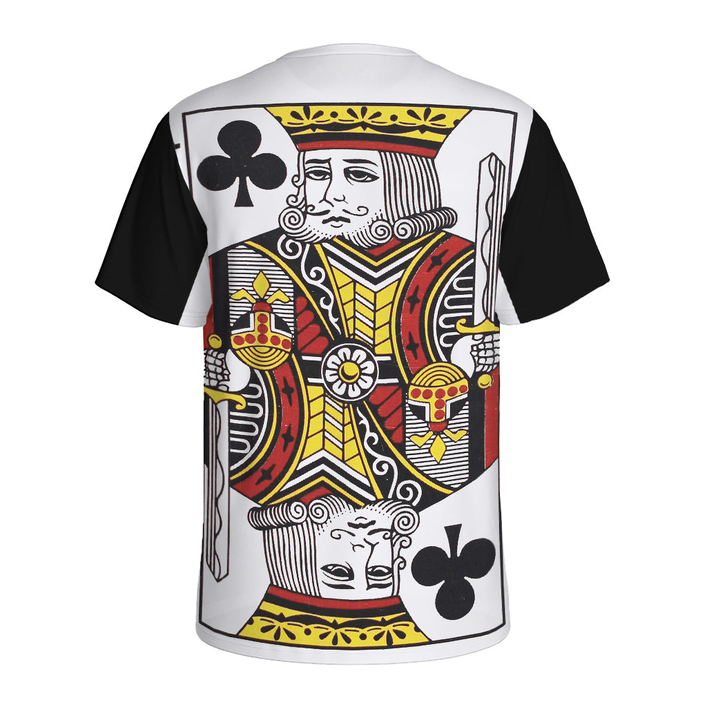 King Of Clubs Playing Card Print Men's Sports T-Shirt