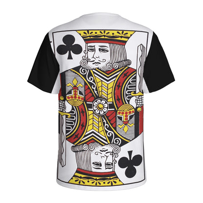 King Of Clubs Playing Card Print Men's Sports T-Shirt