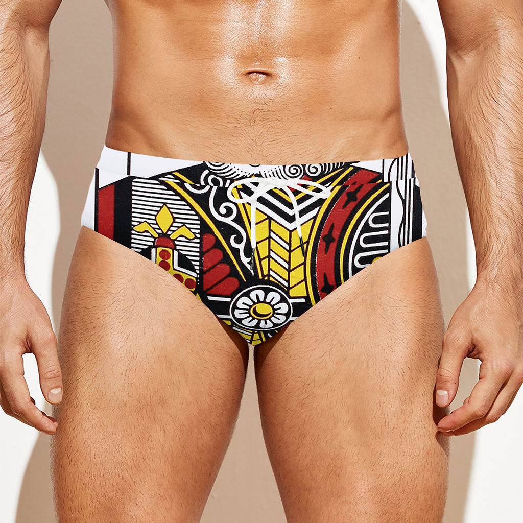 King Of Clubs Playing Card Print Men's Swim Briefs
