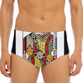 King Of Clubs Playing Card Print Men's Triangle Swim Briefs