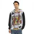 King Of Clubs Playing Card Print Men's Velvet Pullover Hoodie