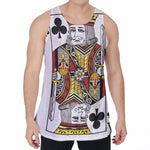 King Of Clubs Playing Card Print Men's Velvet Tank Top