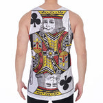 King Of Clubs Playing Card Print Men's Velvet Tank Top