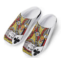 King Of Clubs Playing Card Print Mesh Casual Shoes
