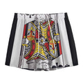 King Of Clubs Playing Card Print Mesh Shorts