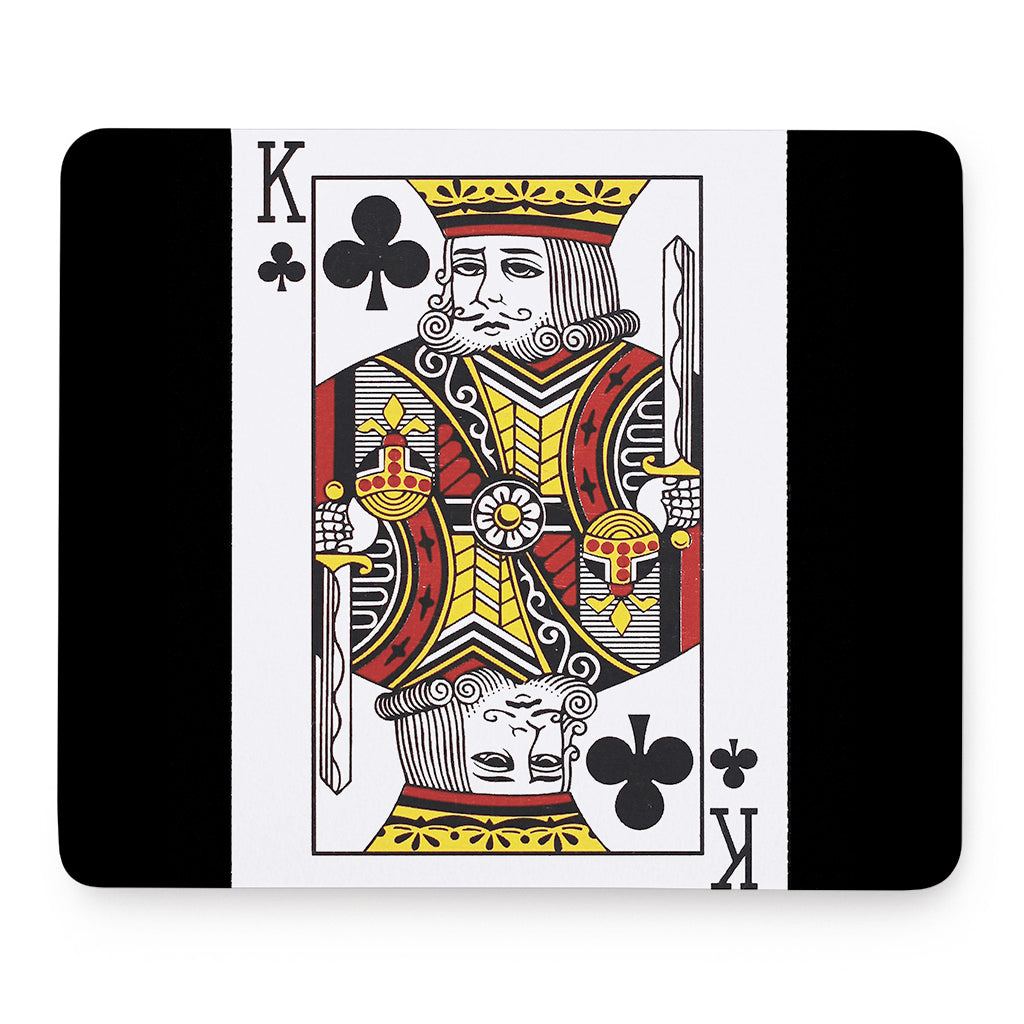 King Of Clubs Playing Card Print Mouse Pad