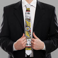 King Of Clubs Playing Card Print Necktie