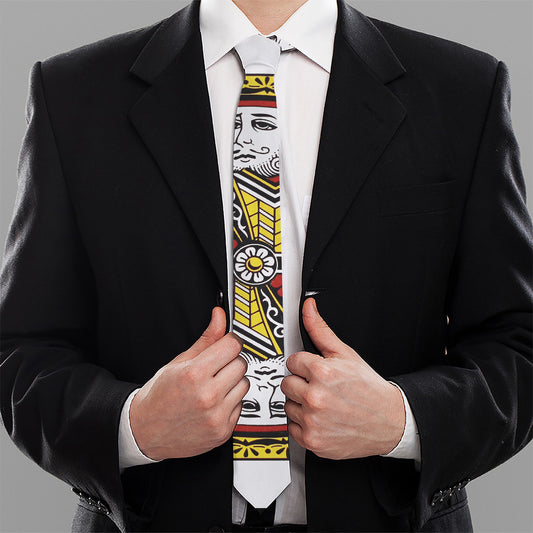 King Of Clubs Playing Card Print Necktie