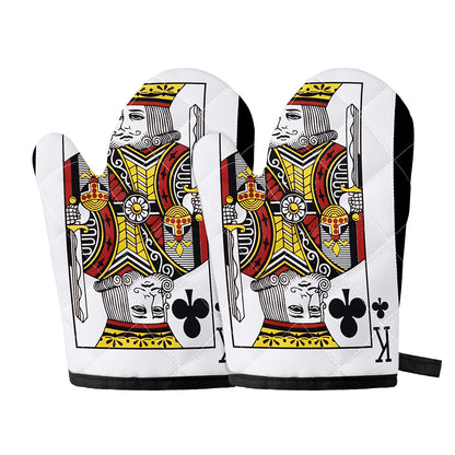 King Of Clubs Playing Card Print Oven Mitts