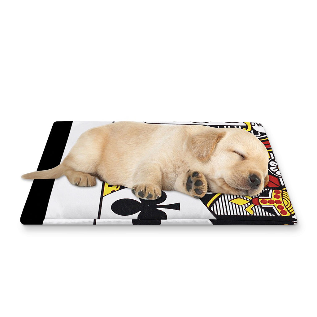 King Of Clubs Playing Card Print Pet Cooling Mat Cover
