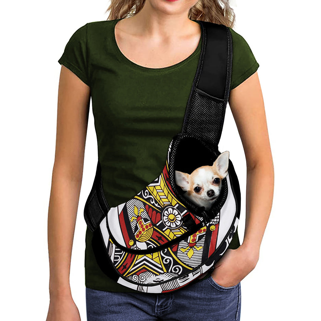 King Of Clubs Playing Card Print Pet Sling Carrier