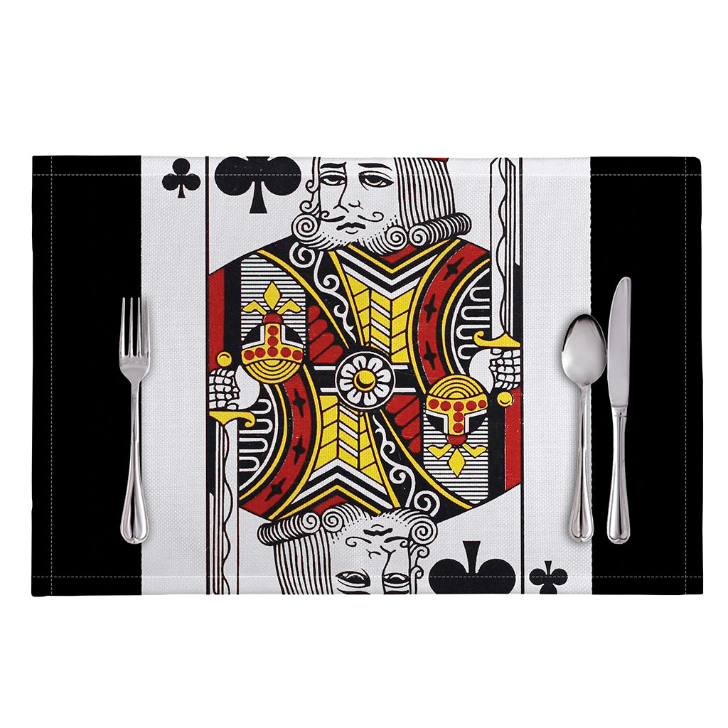 King Of Clubs Playing Card Print Placemat