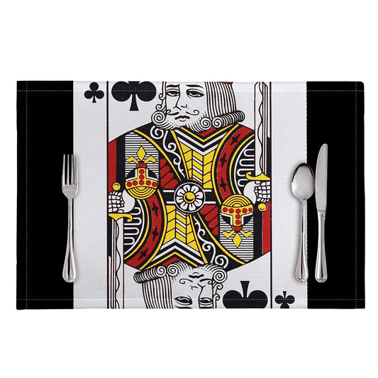 King Of Clubs Playing Card Print Placemat