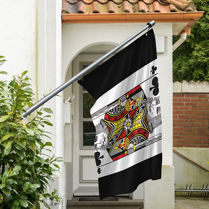 King Of Clubs Playing Card Print Polyester Flag