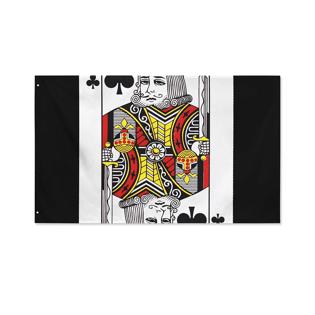 King Of Clubs Playing Card Print Polyester Flag