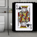 King Of Clubs Playing Card Print Polyester Shower Curtain