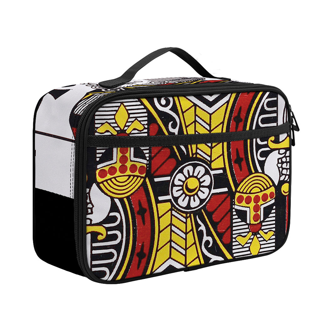 King Of Clubs Playing Card Print Portable Lunch Bag