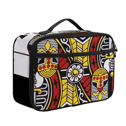 King Of Clubs Playing Card Print Portable Lunch Bag