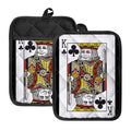King Of Clubs Playing Card Print Pot Holders With Pocket
