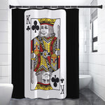 King Of Clubs Playing Card Print Premium Shower Curtain