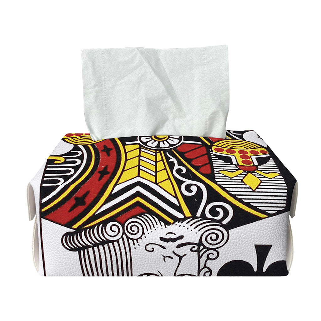 King Of Clubs Playing Card Print Rectangle Tissue Box Cover