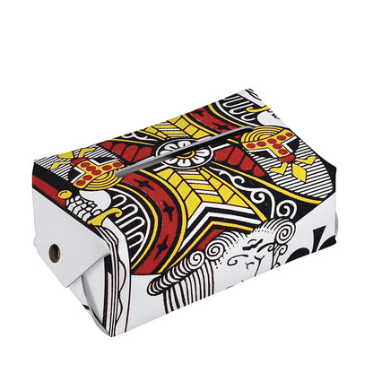 King Of Clubs Playing Card Print Rectangle Tissue Box Cover