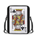 King Of Clubs Playing Card Print Rectangular Crossbody Bag