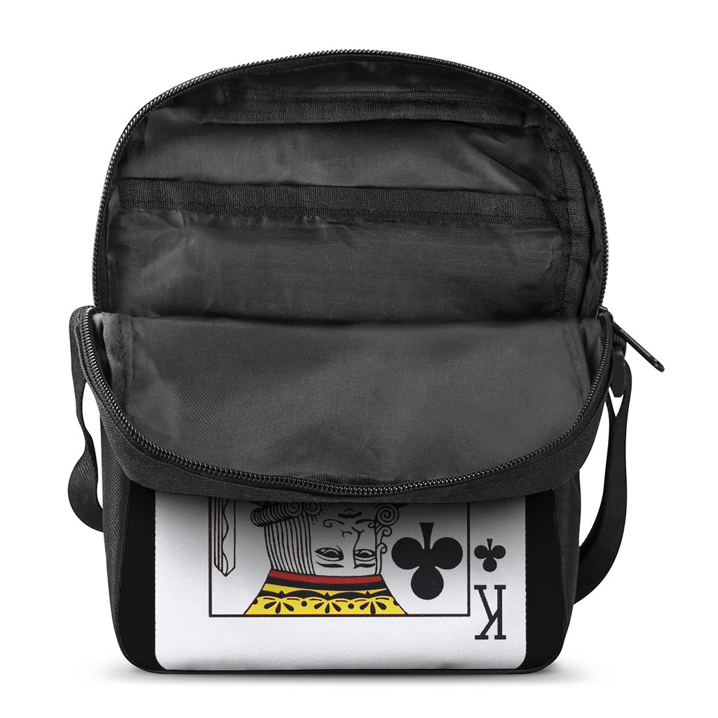 King Of Clubs Playing Card Print Rectangular Crossbody Bag