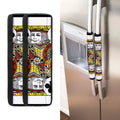 King Of Clubs Playing Card Print Refrigerator Handle Covers