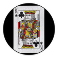 King Of Clubs Playing Card Print Round Floor Mat