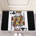 King Of Clubs Playing Card Print Rubber Doormat